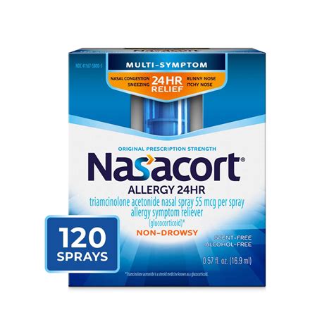 Nasacort 24HR Allergy Nasal Spray, Non-drowsy, 0.57 fl. oz. - Walmart.com