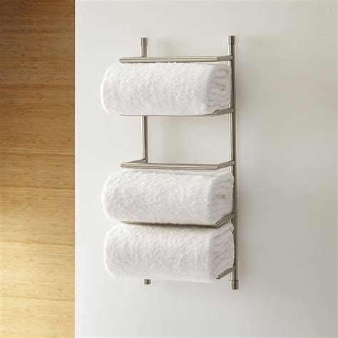 Brushed Steel Wall Mount Towel Rack | Wall mounted towel rack, Towel ...