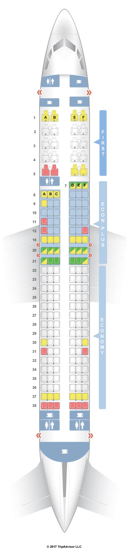 SeatGuru Seat Map United Boeing 737-900 (739) V1/V2