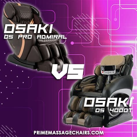 Massage Chair Comparison: Osaki OS Pro Admiral vs Osaki OS 4000T - Prime Massage Chairs