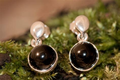 Whitby Jet Earrings. Sterling Silver Earrings, British jewellery ...