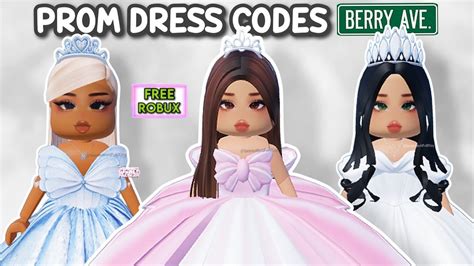 PROM DRESS CODES FOR BERRY AVENUE, BLOXBURG AND ALL ROBLOX GAMES THAT ALLOW CODES 😍 - YouTube