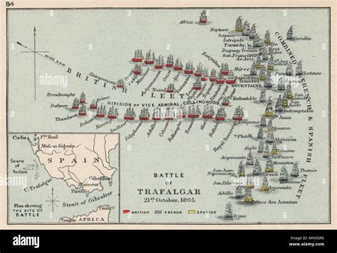 Battle of trafalgar map hi-res stock photography and images - Alamy