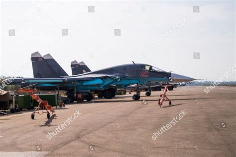 Two Russian Su30 Fighter Jet Parked Editorial Stock Photo - Stock Image ...