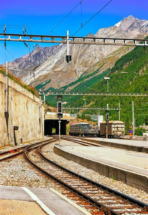 Railway Train Station in Zermatt Summer Stock Photo - Image of city, concourse: 116978912