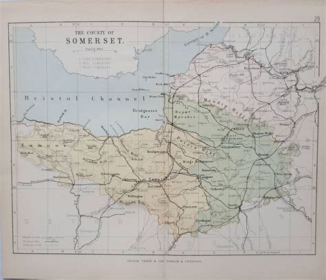 1882 SOMERSET Map Antique Map England English County | Etsy | Somerset map, Antique map, Somerset