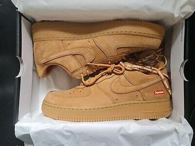 BNIB Supreme Air Force 1 (AF1) Low - Wheat Flax - UK9.5 US10.5 | eBay ...