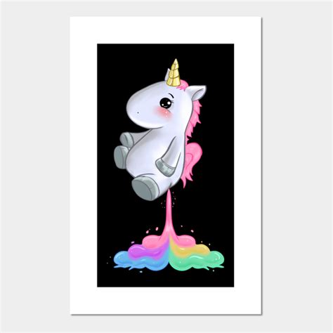 Funny Unicorn farting Rainbow Colors Fart Gift - Farting Unicorn - Posters and Art Prints ...