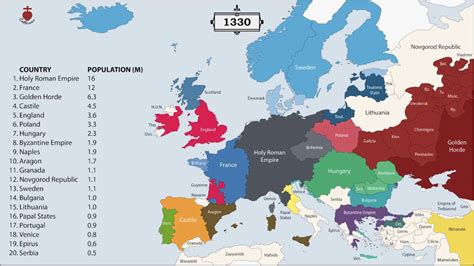 Europe with National Boundaries Map the History Of Europe Every Year ...