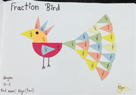 Fraction Bird 🐦 in 2024 | Fraction art, Fractions, Pen art work