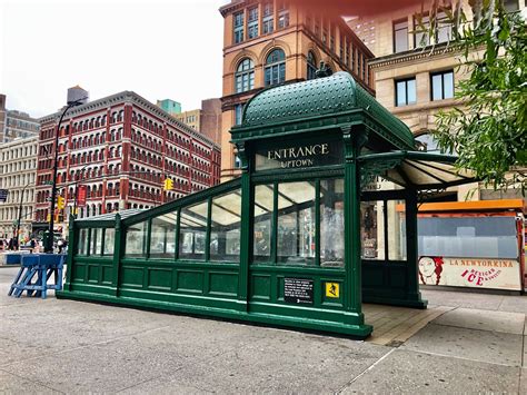 EV Grieve: Green days: A paint job for the iconic Astor Place subway entrance