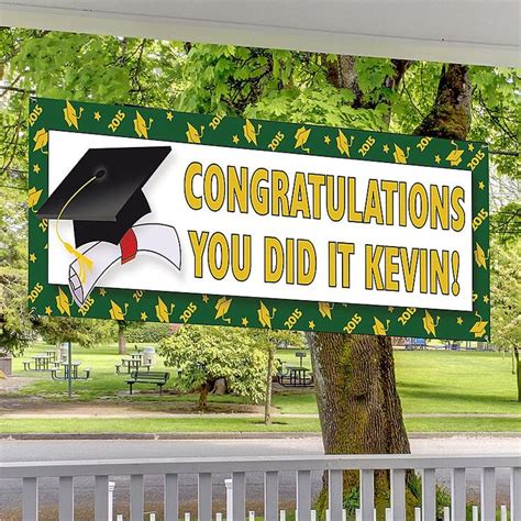 School Color Graduation Banner in 2023 | Graduation banner, Personalized graduation gifts ...