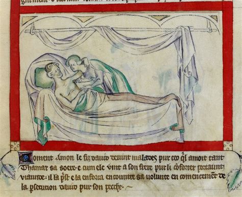 Amnon and Tamar from BL Royal 2 B VII, f. 58 - PICRYL - Public Domain ...