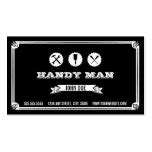 Handyman Man Tool Wrench Drawing Contractor Business Card | Zazzle