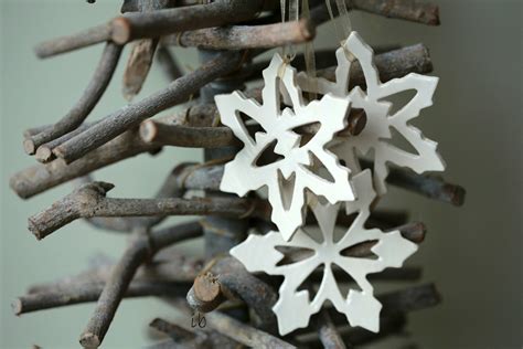 White Snowflake Christmas Ornaments Snow White Pottery Gift - Etsy