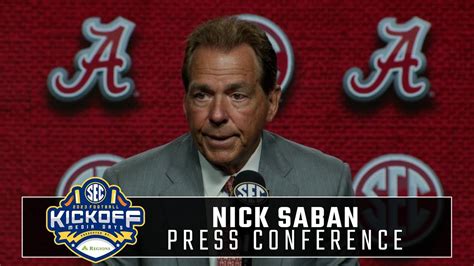 Alabama coach Nick Saban talks expectations at SEC Media Days 2023 ...