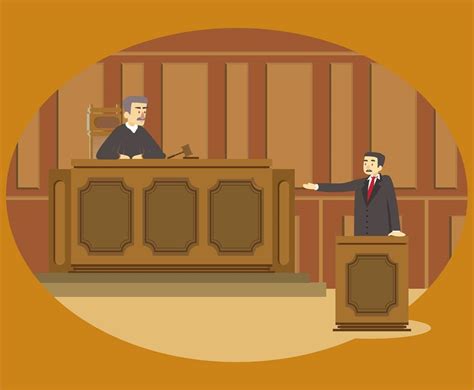 Courtroom Illustration Vector Vector Art & Graphics | freevector.com