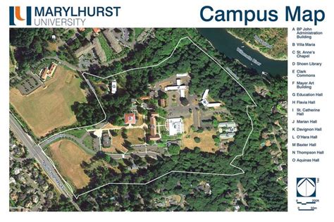 Marylhurst University Campus Map | Campus map, University campus, Aerial photo