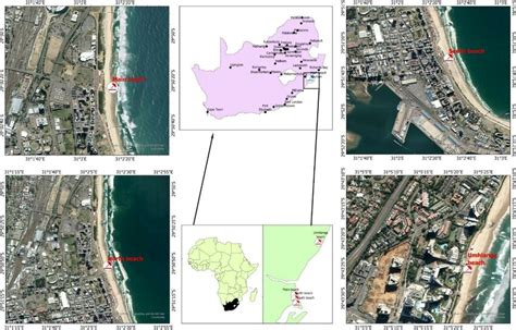 1: Location of Durban, South Africa and some of its main beaches ...