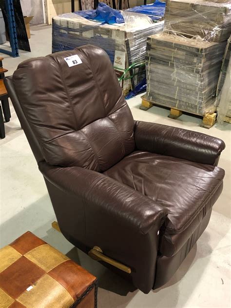 LAZY BOY LEATHER ROCKING RECLINER - Able Auctions