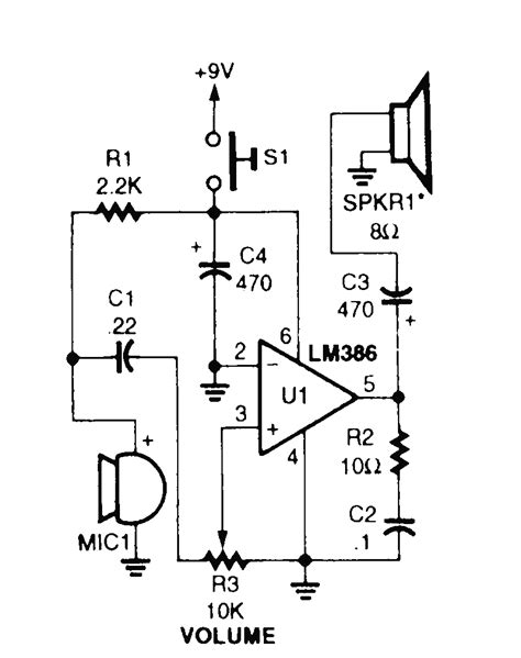 Microphone Amplifier Circuit Diagram Project - Alarms & Security Related Schematics and ...