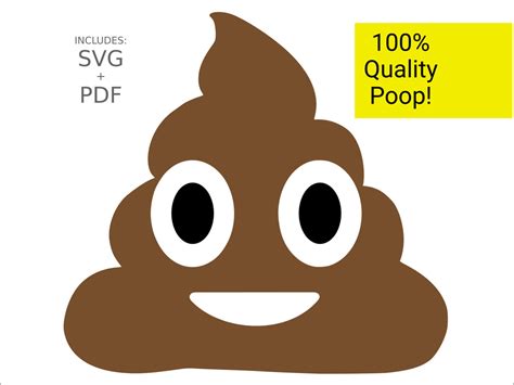 Poop Emoji SVG, Emoji Poop, Poo Emoji Birthday Clipart Files, Poop SVG Emoji Transfer Turd Emoji ...