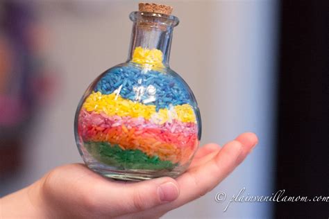 Colored Rice Bottle Art - Plain Vanilla Mom | Colored rice, Arts and ...