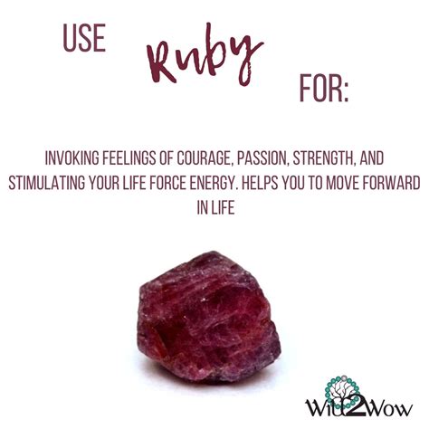 Ruby uses | Crystal healing stones, Crystals healing properties, Reiki crystals