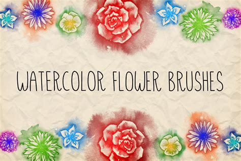 Watercolor Flowers Brush Pack 1 ~ Brushes ~ Creative Market