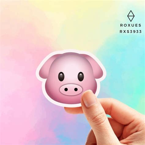 Pig Emoji Sticker Emoji Faces Cool Stickers Whatsapp | Etsy