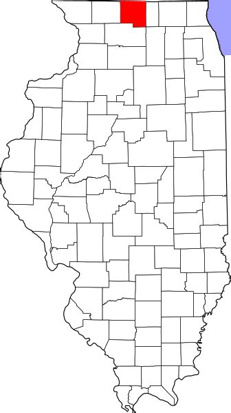 Image: Map of Illinois highlighting Winnebago County