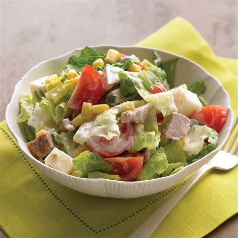 Chopped Salad with Spicy Pork and Buttermilk Dressing