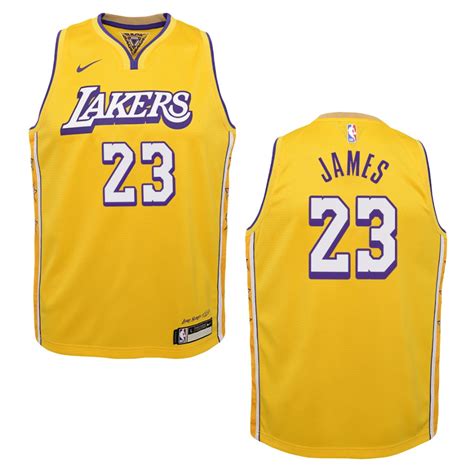 Youth 2019-20 Los Angeles Lakers #23 LeBron James City Swingman Jersey – Gold – Ctjersey.store