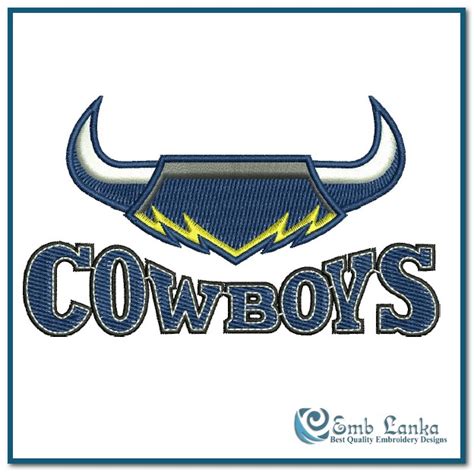 North Queensland Cowboys Logo 2 Embroidery Design | Emblanka.com