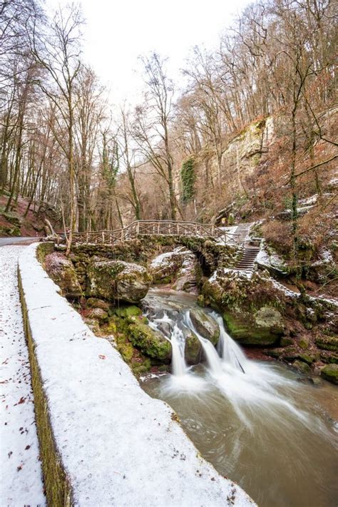 A Waterfall In The Little Switzerland Of Luxembourg, Mullerthal Stock ...