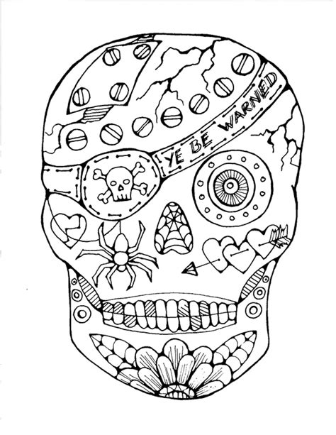 Printable Sugar Skull Web Our Printable Sugar Skull Coloring Pages Are Perfect For Classroom ...