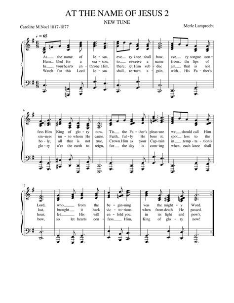 AT THE NAME OF JESUS 2 Sheet music for Piano (Solo) | Musescore.com