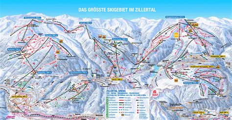 Zillertal ski map - Ontheworldmap.com