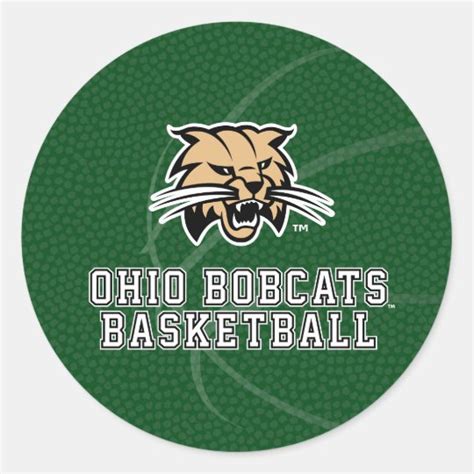 Ohio University Bobcat Logo Basketball Classic Round Sticker | Zazzle.com