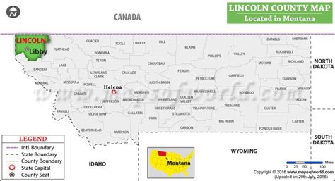 Lincoln County Map, Montana | County map, Lincoln county, Montana