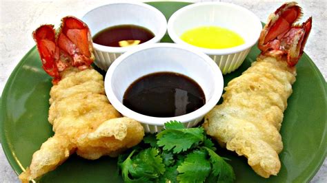 Tempura Lobster Tails with Dipping Sauce - PoorMansGourmet - YouTube