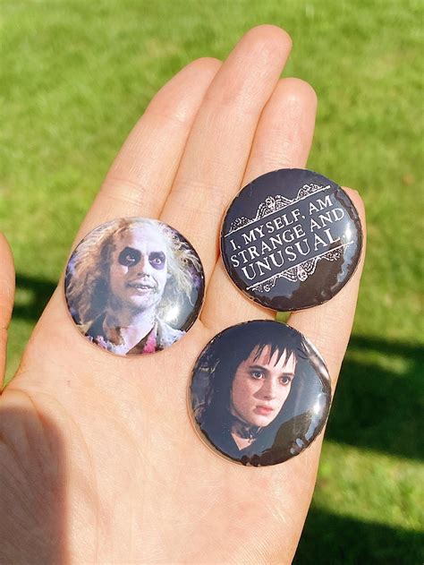 "Beetlejuice 1.25\" buttons badges pins set ∙ tim burton lydia deetz winona ryder michael keaton ...