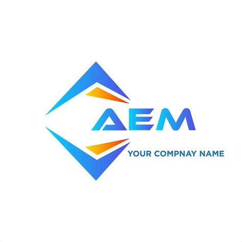 AEM abstract technology logo design on white background. AEM creative ...