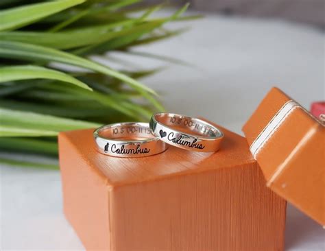 Engraved Promise Rings Personalized Rings Couple's Ring - Etsy