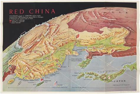 Striking TIME map of Red China by Robert M. Chapin - Rare & Antique Maps