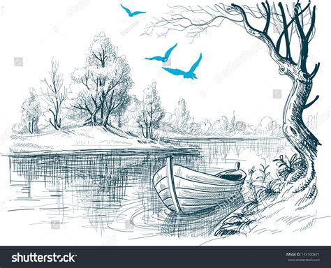 Sea And Boats Pencil Drawings Royalty-Free Images, Stock Photos & Pictures | Shutterstock