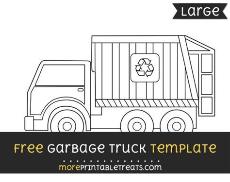 Free Garbage Truck Template - Large