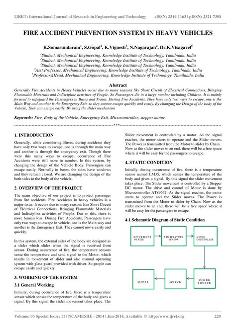 Fire accident prevention system in heavy vehicles by IJRET Editor - Issuu