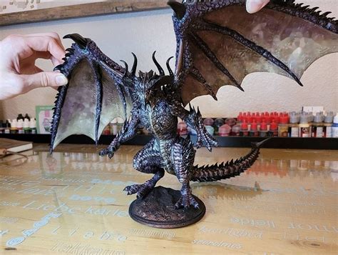 Bahamut Miniature by Lord of the Print 3D Printed Dnd Mini - Etsy