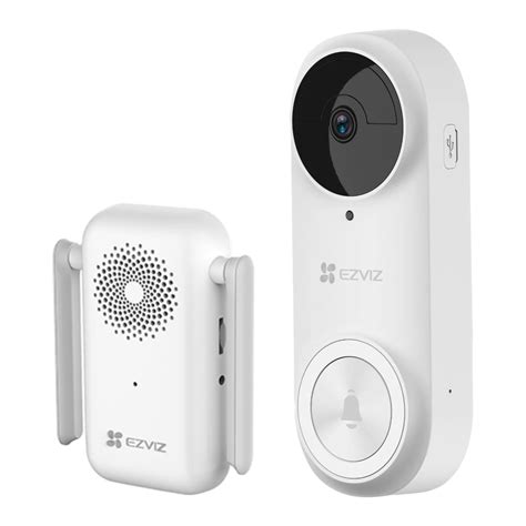 Ezviz Doorbell Camera 2K+ 5MP Battery Wireless WiFi 64GB & Chime, Smar